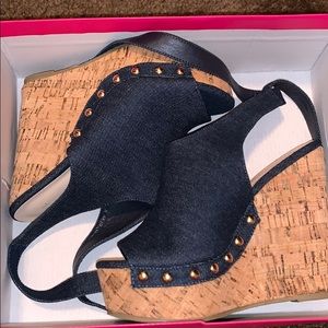 Denim Wedges